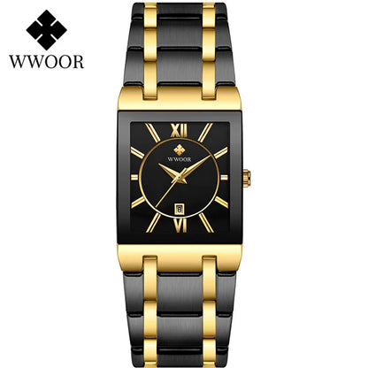 ⭐ RELOJ MAGNATE DORADO NEGRO 🌒 (MAS BRAZALETE DRAGON)🐉