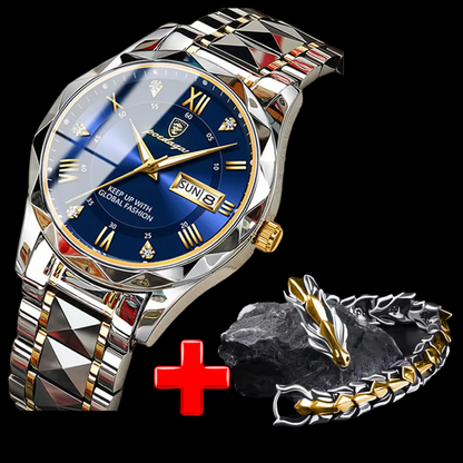 RELOJ PRESIDENCIAL AZUL💎 (MAS BRAZALETE DRAGON)🐉