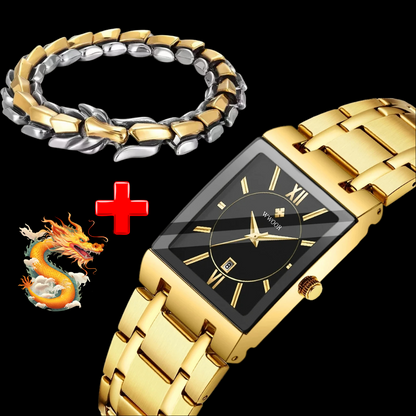 ⭐RELOJ MAGNATE DORADO ⭐ (MAS BRAZALETE DRAGON)🐉