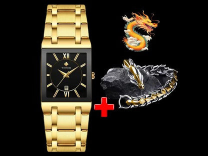 ⭐RELOJ MAGNATE DORADO ⭐ (MAS BRAZALETE DRAGON)🐉